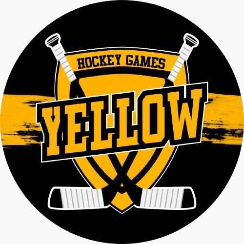 PRAGUE - YELLOW HOCKEY GAMES - with SKILLS outside under Zizkov tower logo